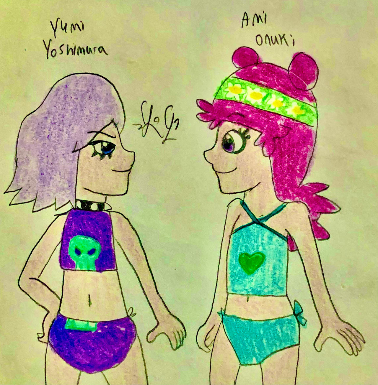 Ami Onuki and Yumi Yoshimura in their bikinis