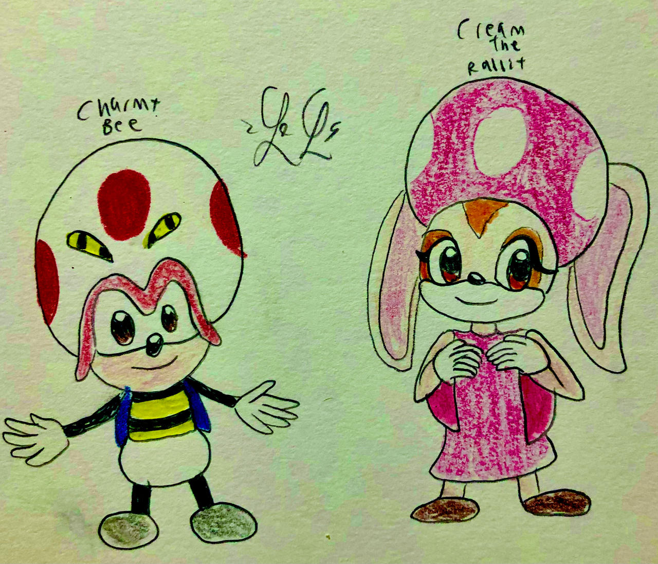 Charmy as Toad and Cream as Toadette by LugiaLover249 on DeviantArt