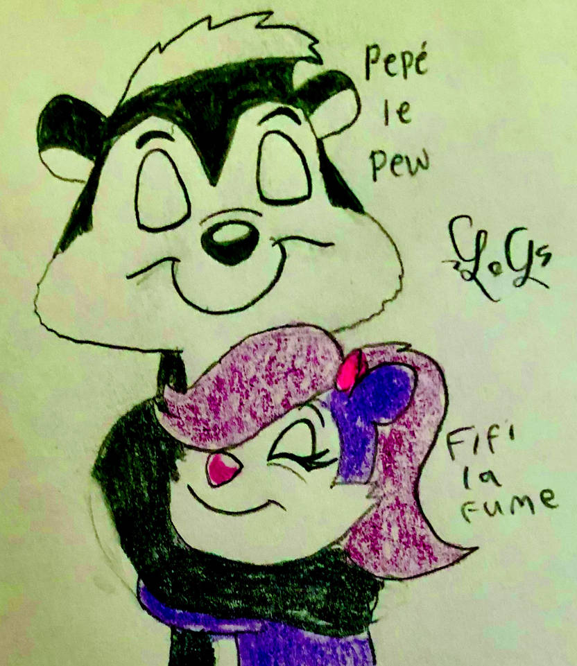 Pepe and Fifi hug wholesomely by LugiaLover249 on DeviantArt