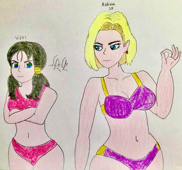 Beach Babes Videl and Android 18