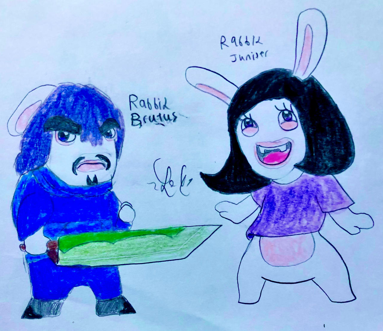 Rabbid Brutus and Rabbid Juniper by LugiaLover249 on DeviantArt