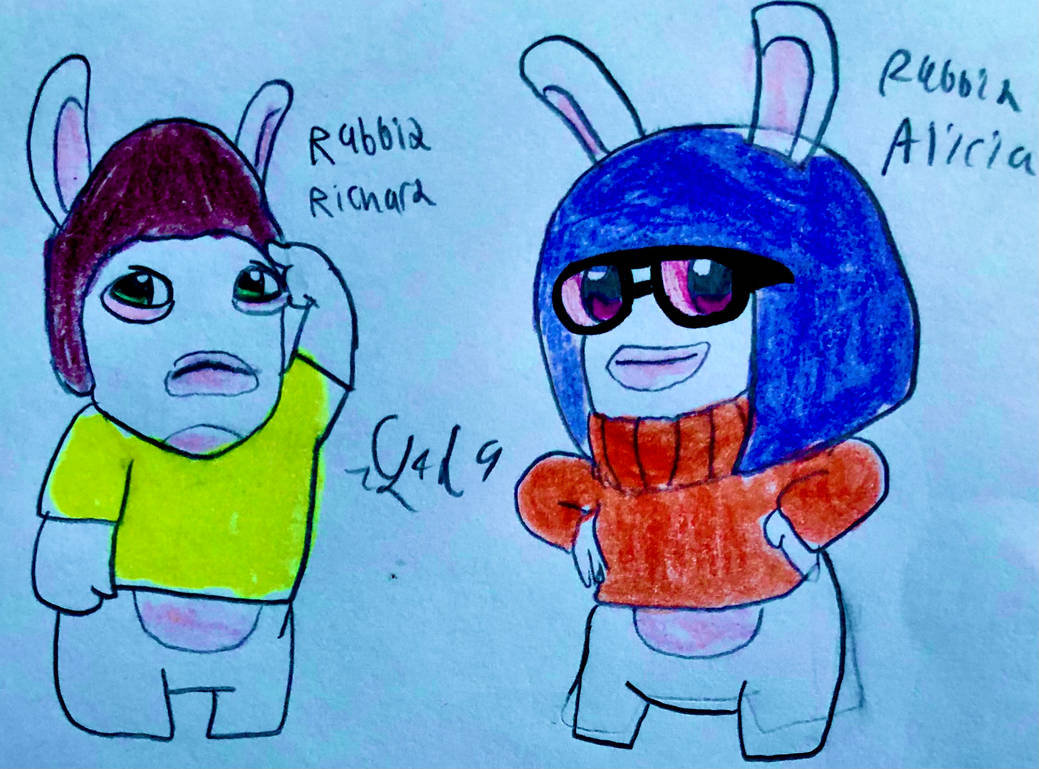Richard Rabbit Gacha Rabbid Richard and Rabbid Alicia by LugiaLover249 on DeviantArt