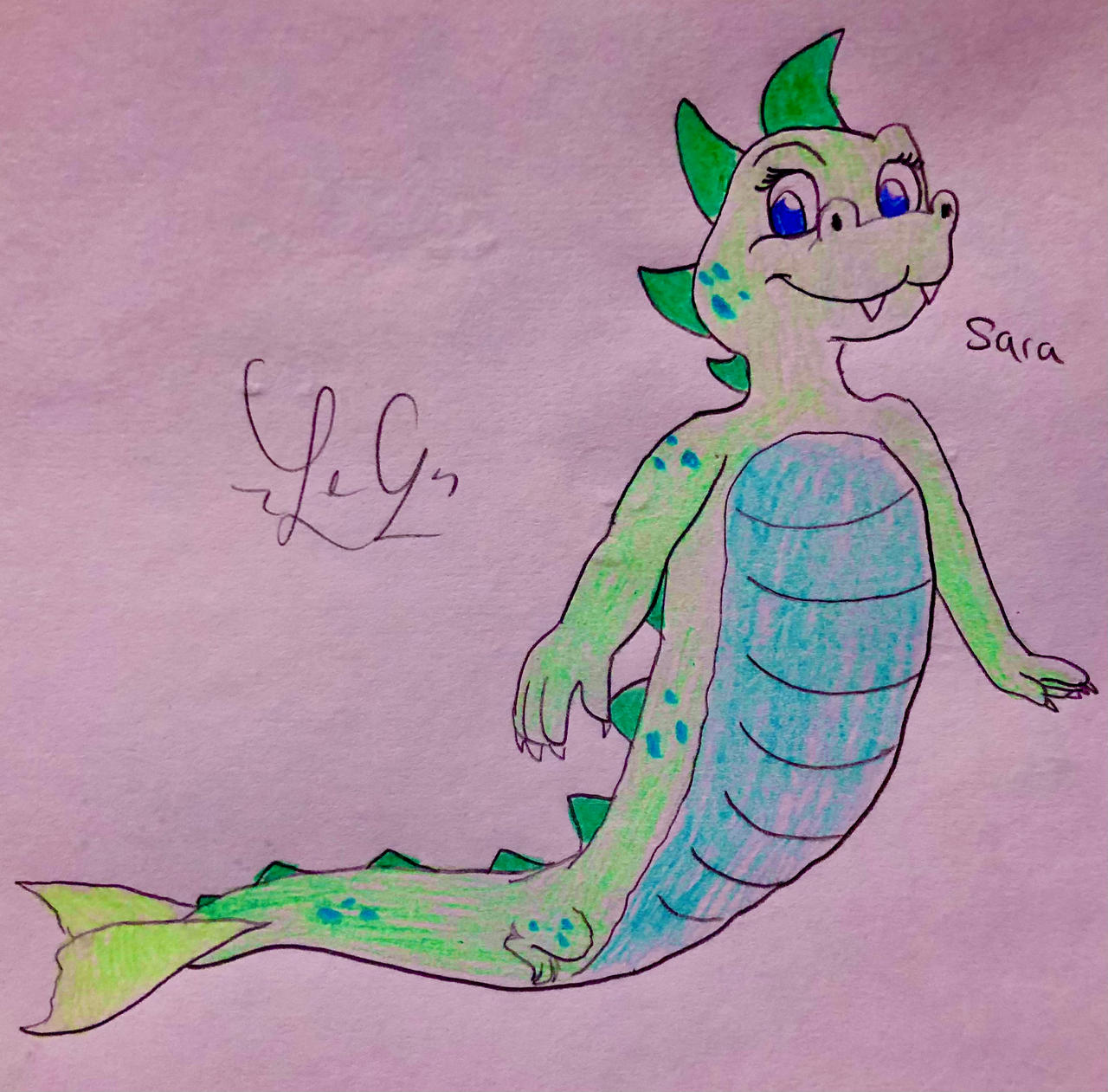 Sara the Dragon Scout as a merdragon by LugiaLover249 on DeviantArt
