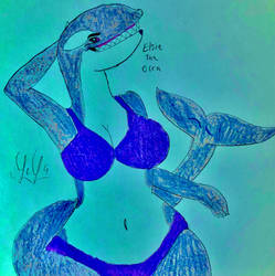 Elsie the Orca in a bikini