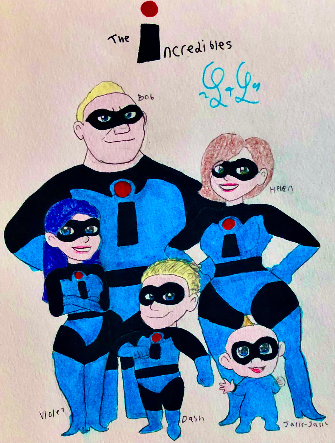 Incratable The Parr family in the Mr. Incredible blue suit by LugiaLover249 on ...