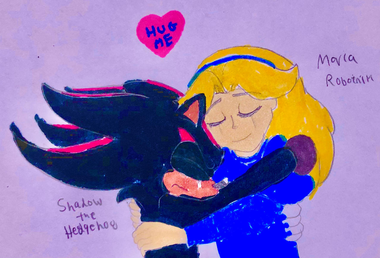 Shadow and Maria in Hug Me by LugiaLover249 on DeviantArt