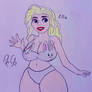 Elsa in a bunny bikini