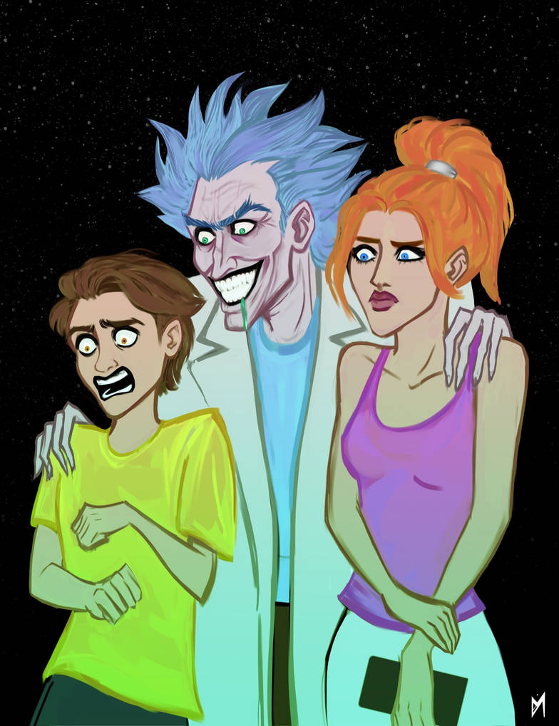 Morty, Rick and Summer by morriganduska on DeviantArt