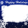 Blue snowflake christmas frame