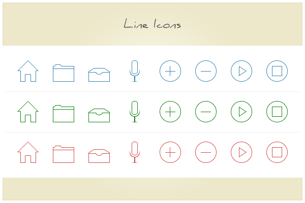 40 Line Icons (freebie by pixelcave)