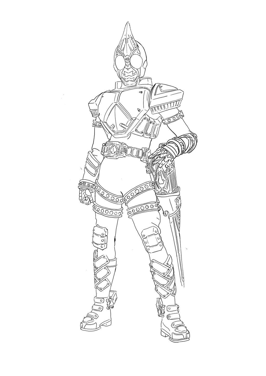 Kamen Rider Blade coloring page by aimanyazam on DeviantArt