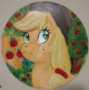 Applejack Vinyl Record Painting