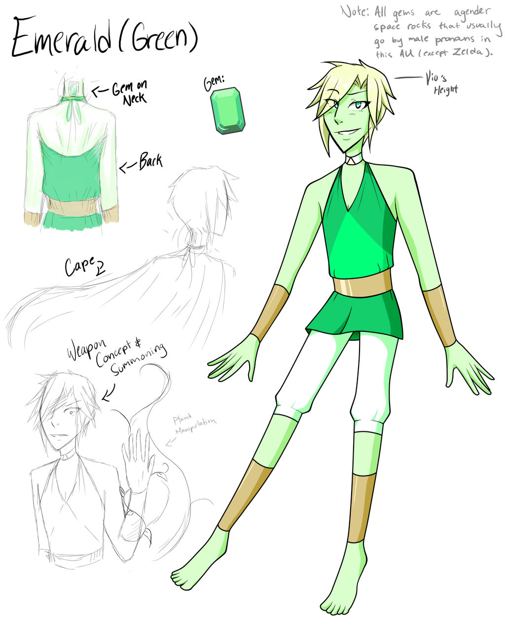 Steven Universe AU - Green by Rikuta-Yue on DeviantArt