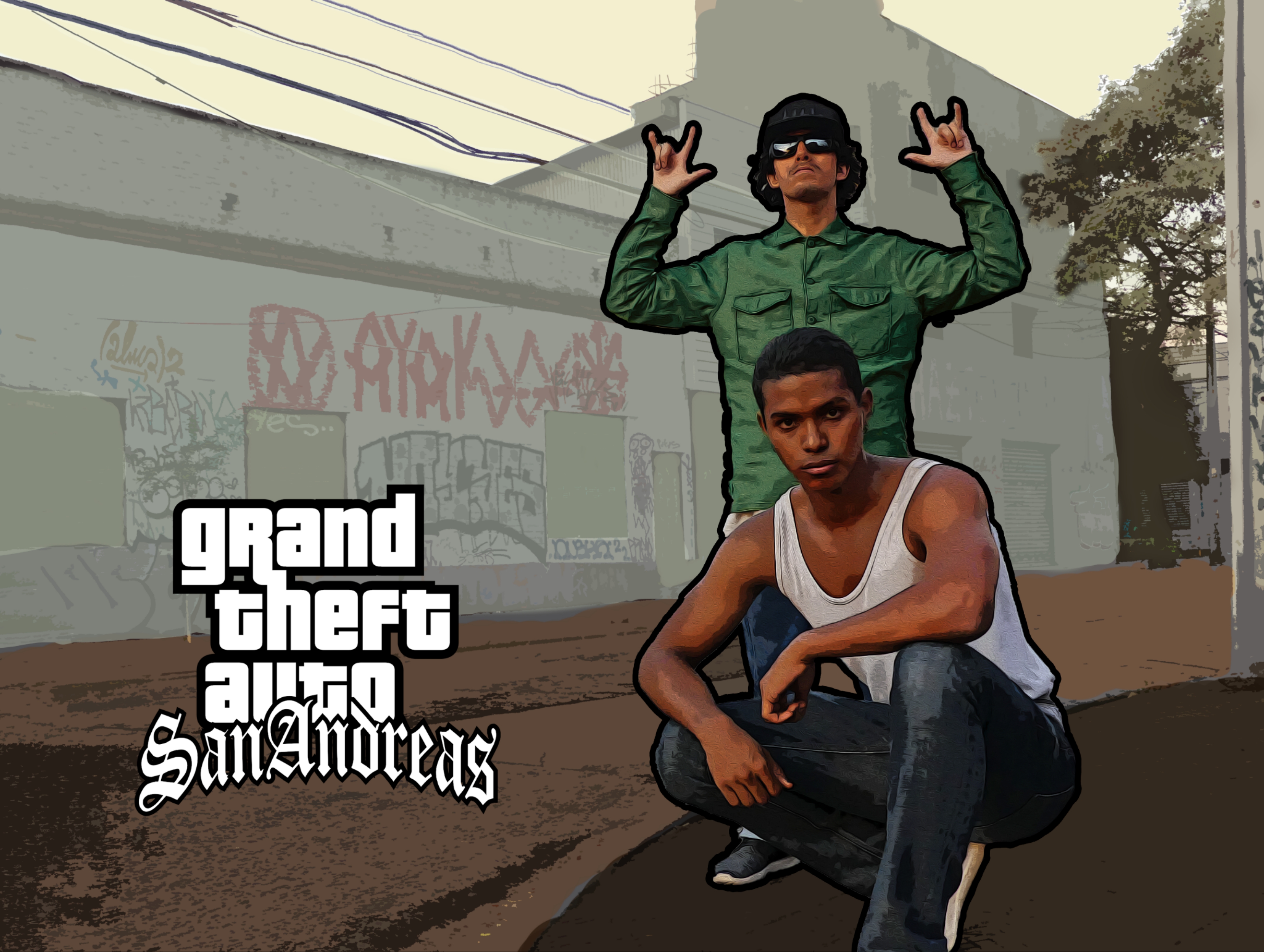 GTA SA PS2, but it's played on PC by HeavenLanes on DeviantArt