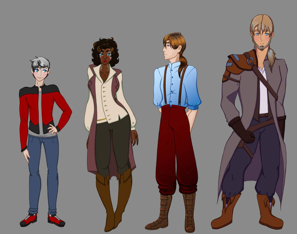 Story character line up by NiquaPup on DeviantArt
