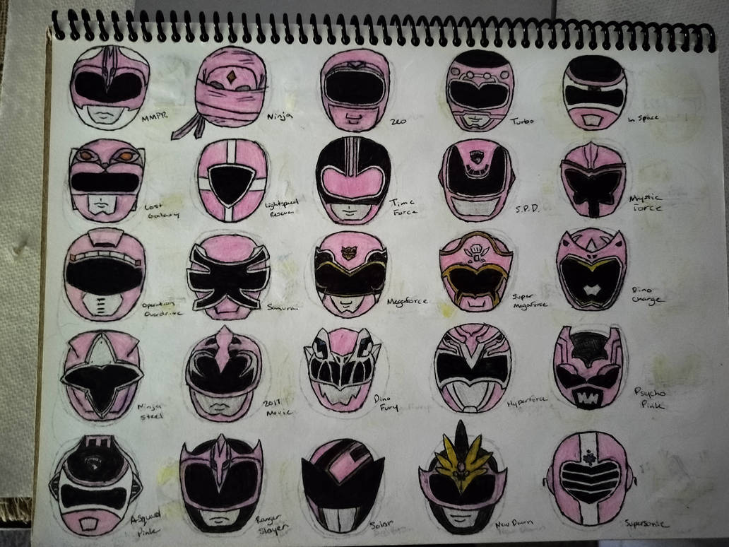 Powerman68 Deviantart Every Pink Ranger from MMPR-Dino Fury by Powerman68 on DeviantArt