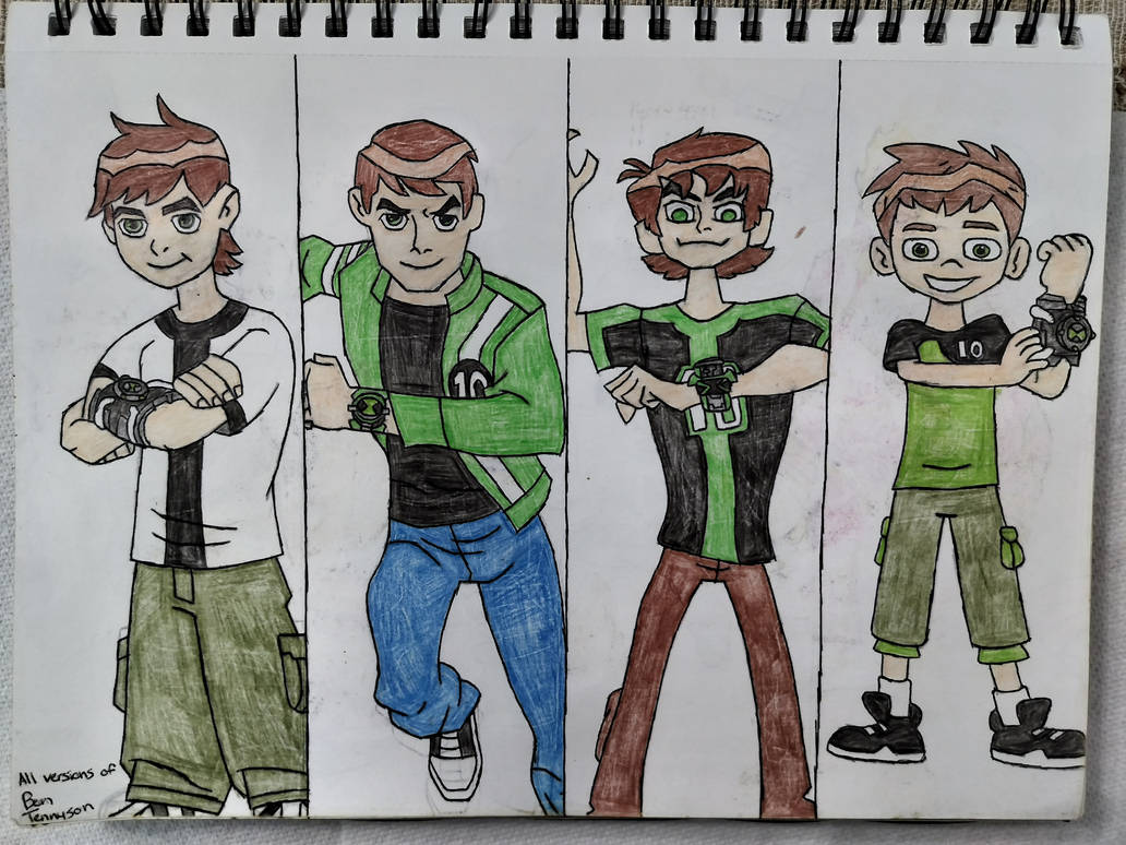 Powerman68 Deviantart All 4 versions of Ben Tennyson by Powerman68 on DeviantArt