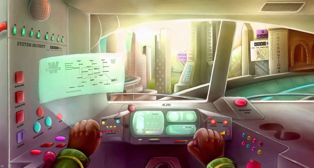 The Raze City skyline (Train driver perspective) by Luuuuunar on DeviantArt