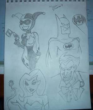 Batman the animated series: character drawings