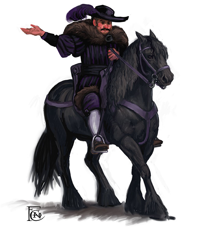 Merchant on a Horse sketch