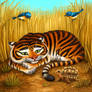 Tiger with Tortoise for Tiger Stripes