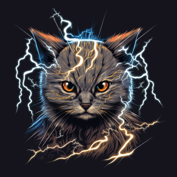 Cat Elctrify Electric Cat Simple Vector Thundersky 12 by mimitina on DeviantArt