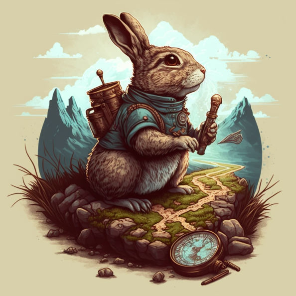Illustration Of A Rabbit Incorporating by mimitina on DeviantArt