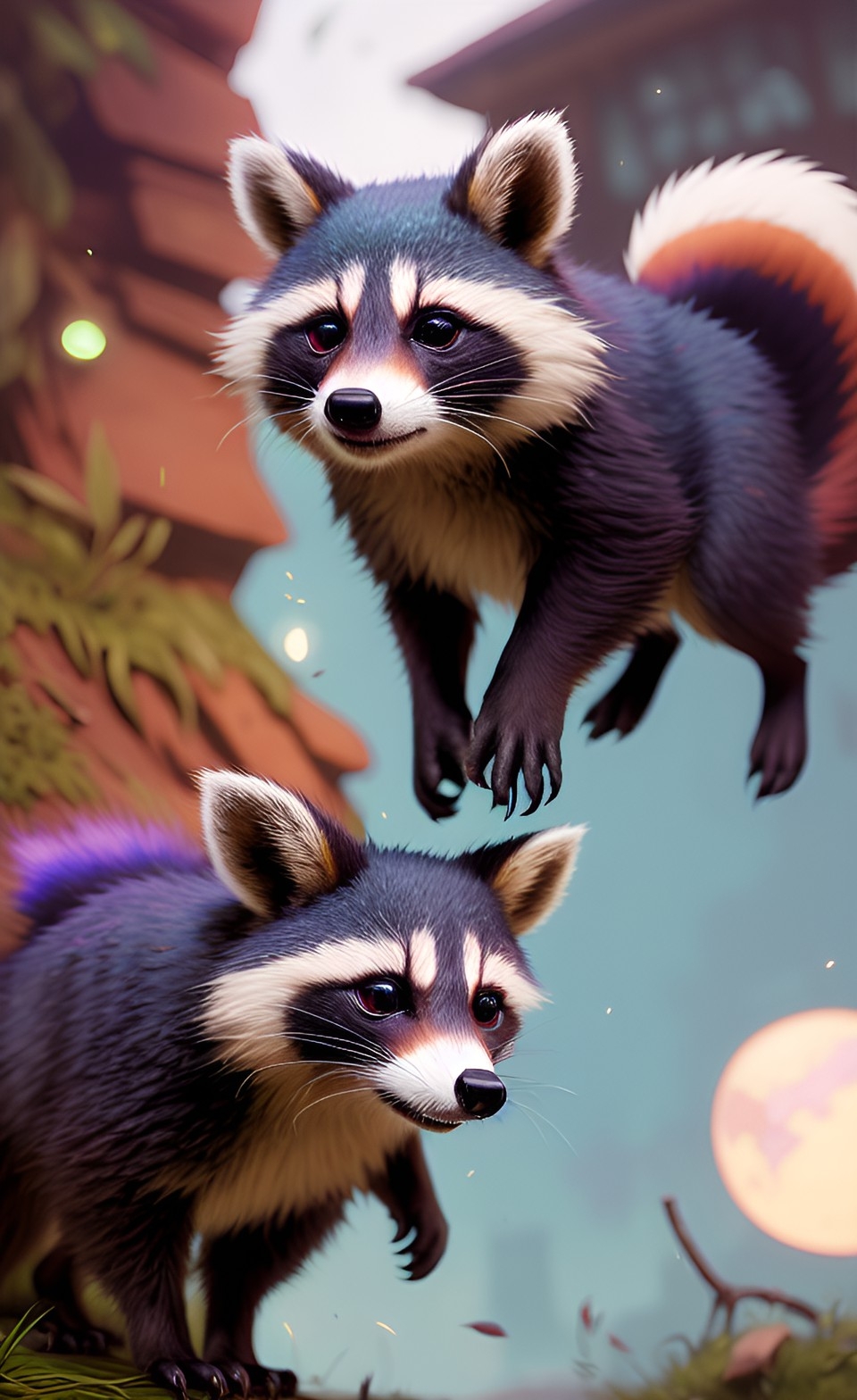 Raccoons by mimitina on DeviantArt