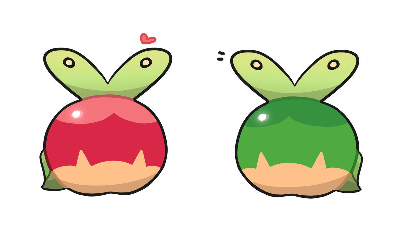 normal and shiny applin by angelicdumpling on DeviantArt