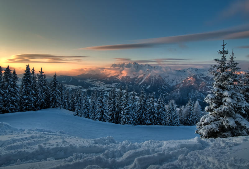 Sunset on the valley