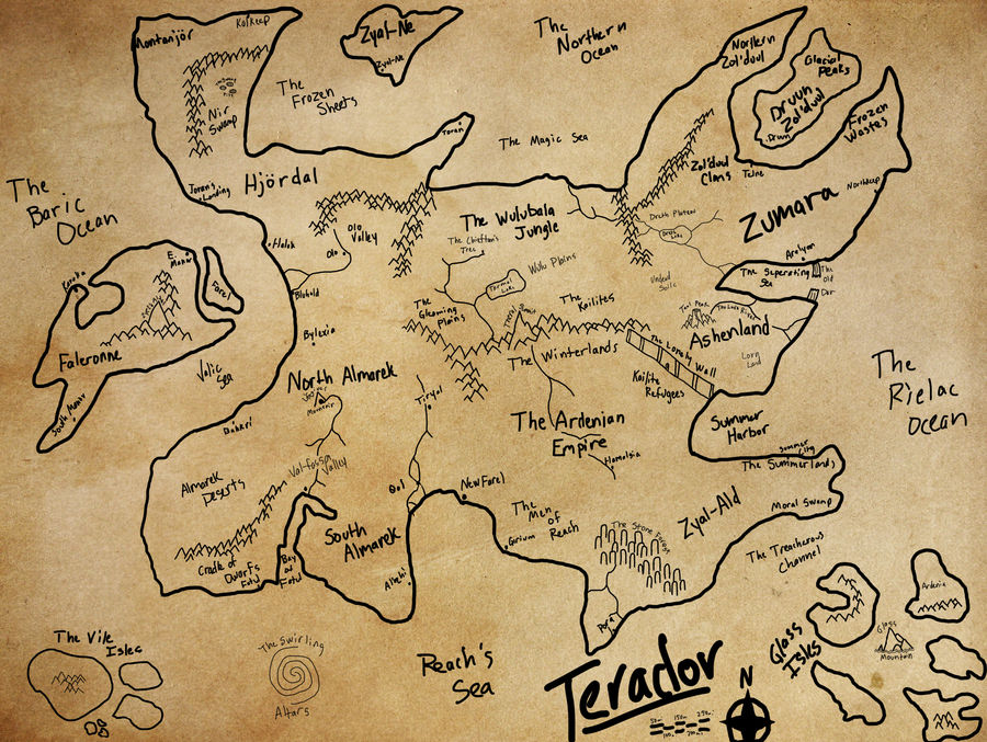 Treezer Map Map of Terador by Zameks on DeviantArt