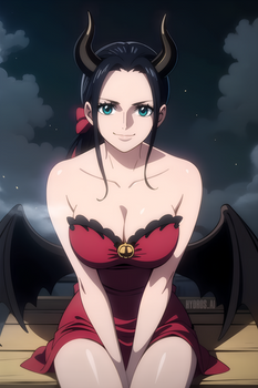 Halloween Demon Nico Robin (One Piece) AI Image