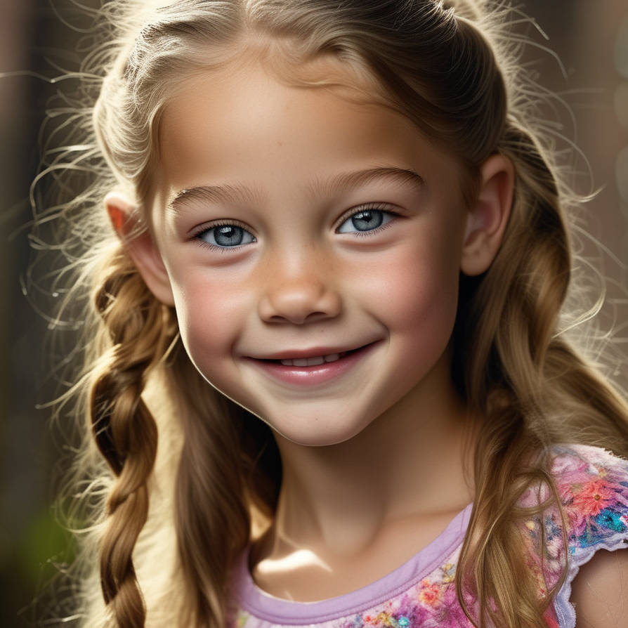 Girl wearing colorful enbroidered top by FallingInLoveWithAI on DeviantArt