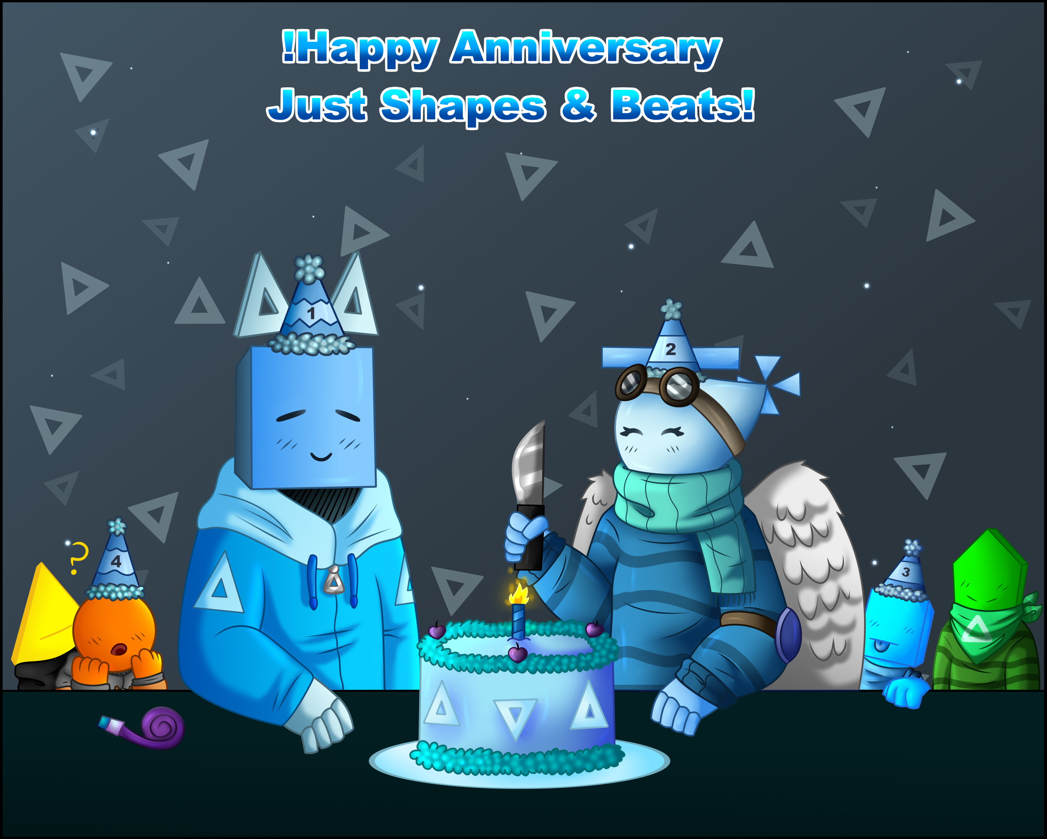 Just Shapes and Beats 2nd Anniversary by DragonfireMagic on DeviantArt