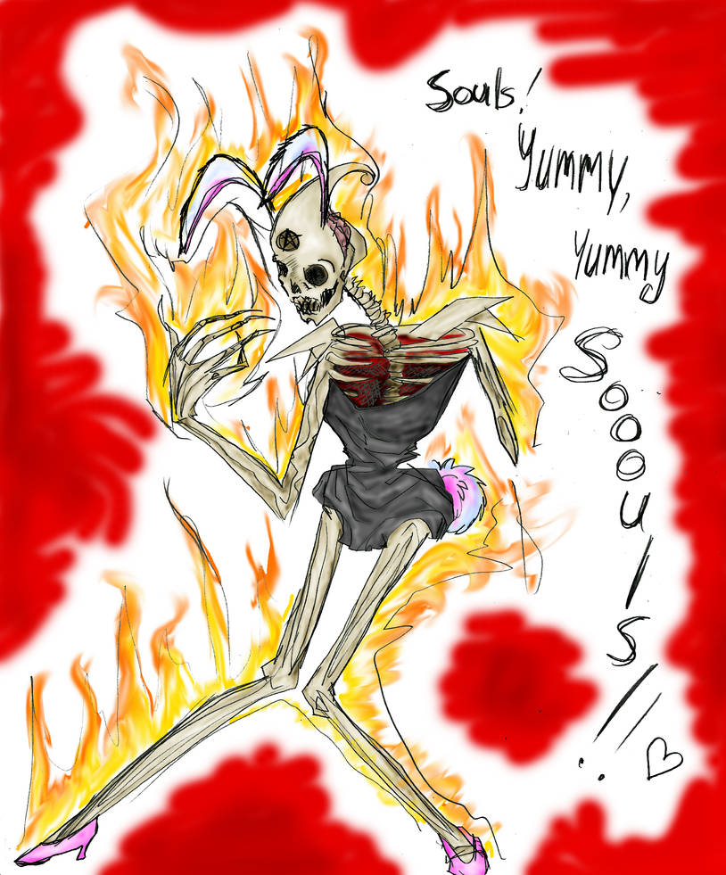 Demon bunny-girl with colour. by yacchan on DeviantArt