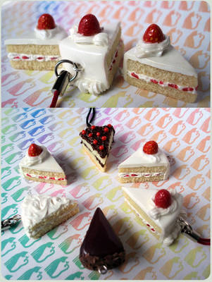 Polymer Clay White Kekes by Talty