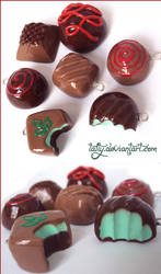 Polymer clay pralines