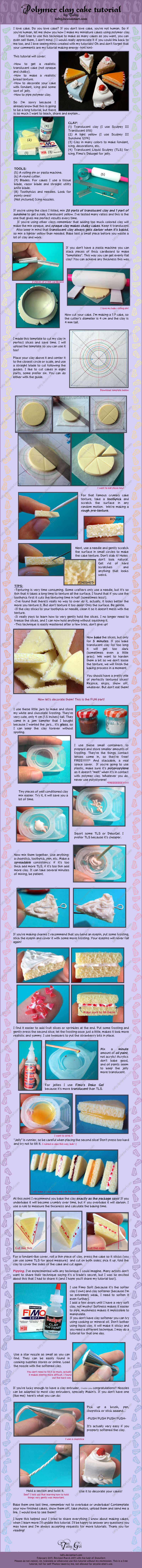 Polymer Clay Cake Tutorial by Talty