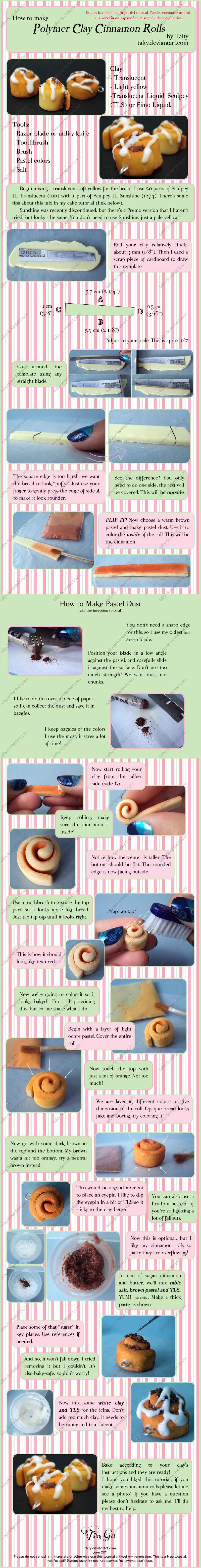 Polymer Clay Cinnamon Roll Tut