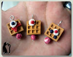 Polymer Clay Fruit Waffles by Talty