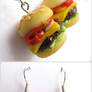 Polymer Clay Hamburger Earrings