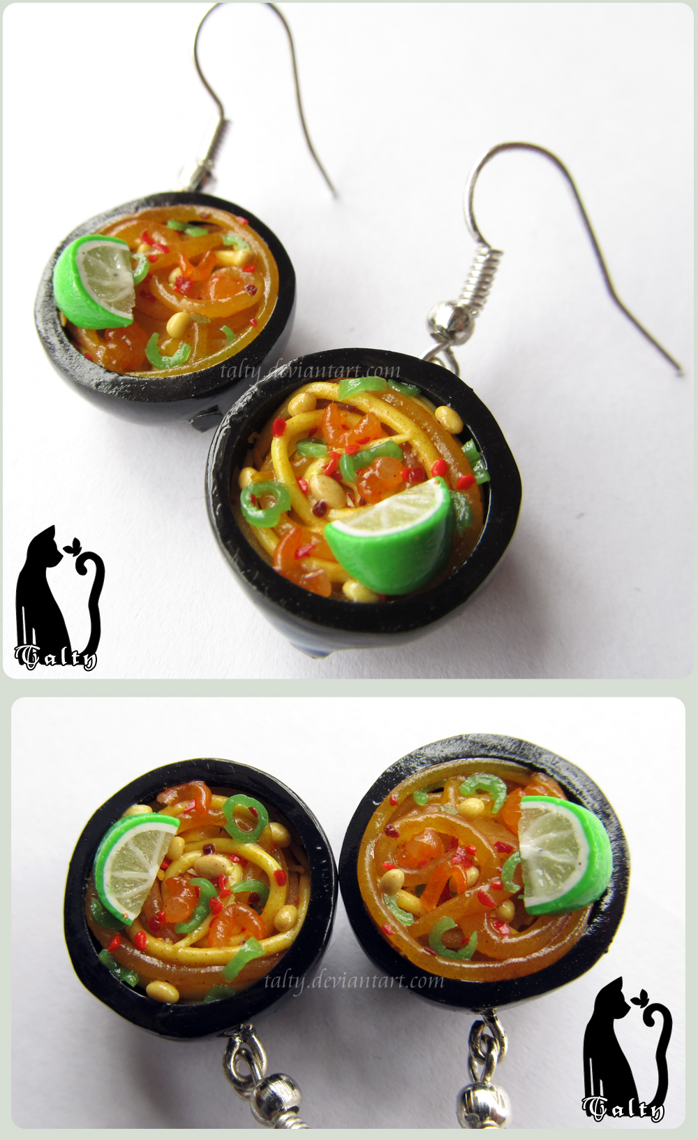 Mini Thai Ramen Bowls Earrings