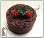 Mini Chocolate Mousse Cake Pendant