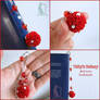 Clay red rose bookmark