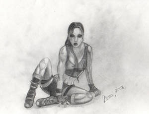 Croft posing