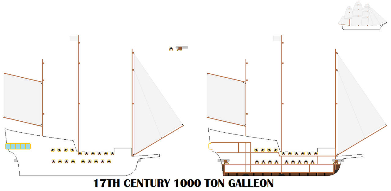17th Century 1000 Ton Galleon by Kirkran-Stakes on DeviantArt