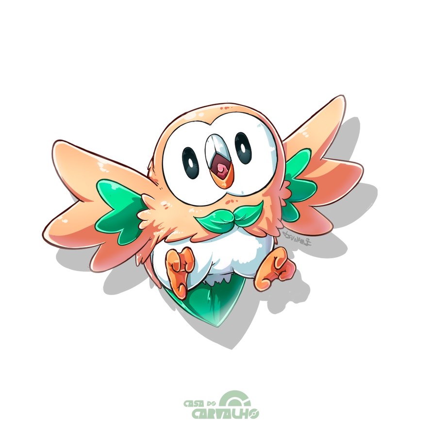 PokeDrawing | Rowlet by tsunami-dono on DeviantArt