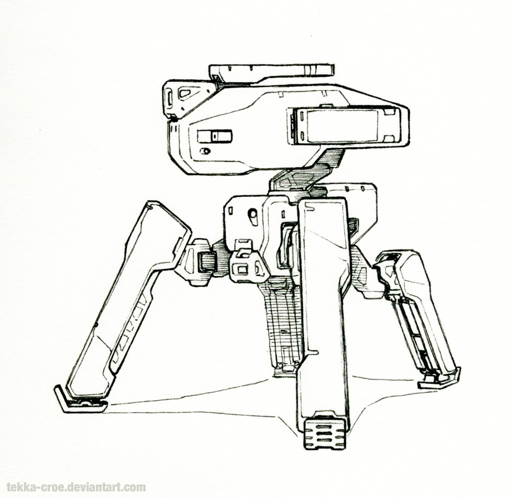 Inktober Day 11 (Autonomous Infantry Support)