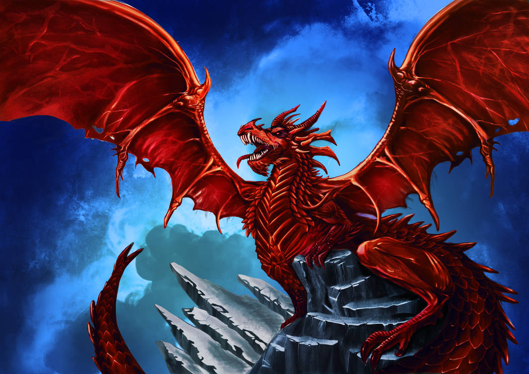 Red Dragon Shell RED DRAGON UPON ROCKS by Damyanoman on DeviantArt