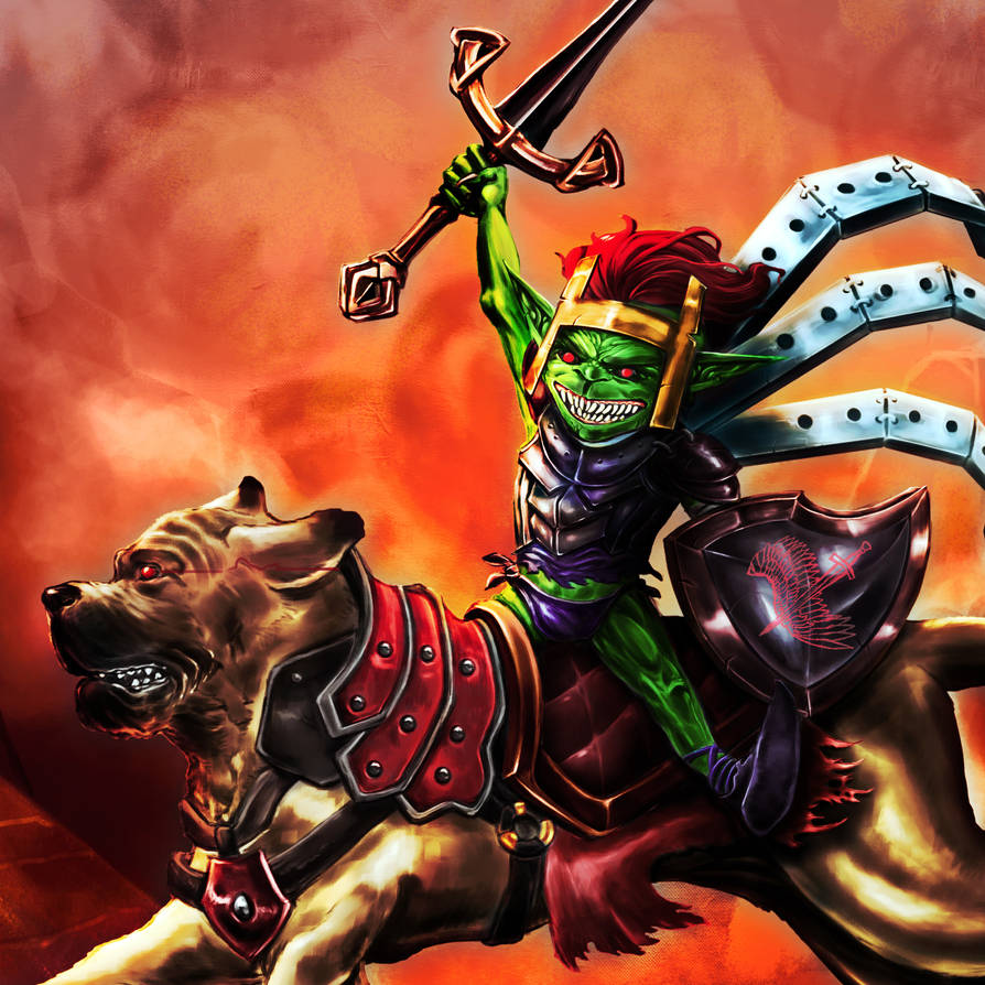 PATHFINDER GOBLIN RIDER COMMISSION detail by Damyanoman on DeviantArt